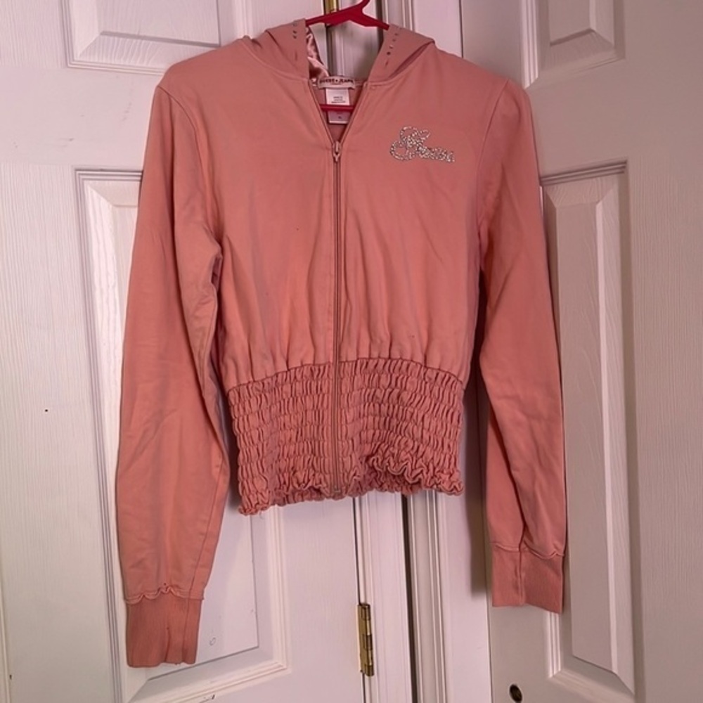 Vintage Guess Jeans cropped sweater sweatshirt hoodie bedazzled - Size XL